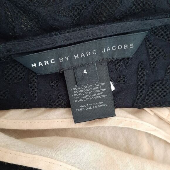 MARC by Marc Jacobs Sleeveless Knee Length Dress Black Lace Bodice Sz 4 - Picture 15 of 16